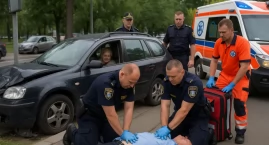 Jechał ul. Kajki, zasłabł i był 50 min reanimowany