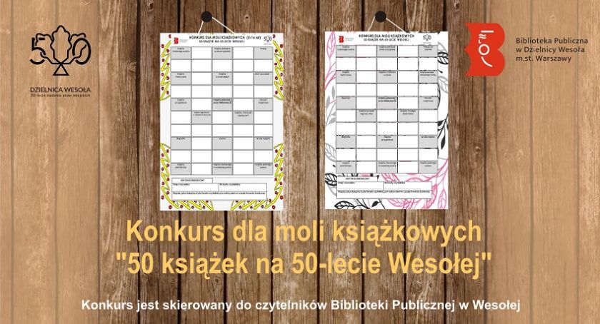 Przeczytaj 50 książek na 50-cio lecie Wesołej i wygraj nagrody 