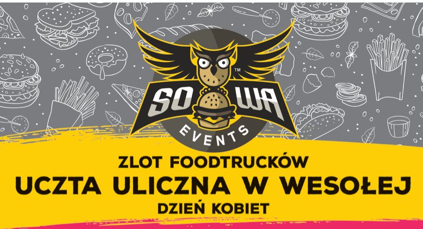 Uliczna uczta z okazji Dnia Kobiet w Wesołej