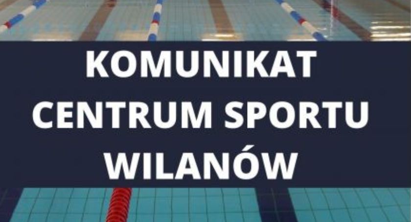Centrum Sportu Wilanów stosuje się do obostrzeń