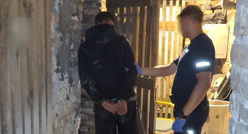 18 latek plądrował piwnice. Przed policją schował się za... betoniarką