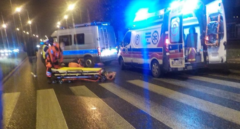 Piesza potrącona przez autobus komunikacji miejskiej