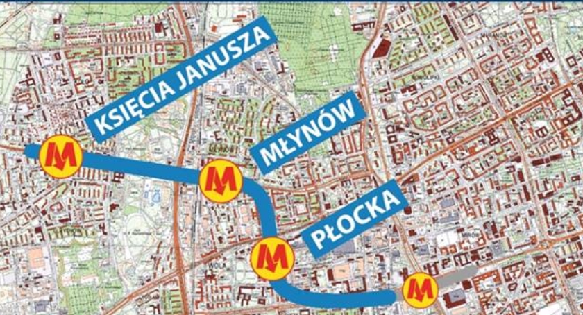 Początek prac przy stacji metra Płocka.