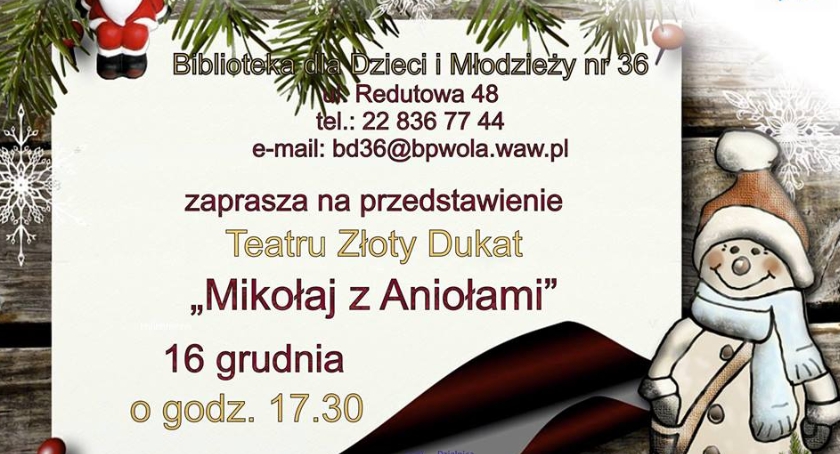 Przedstawienie „Mikołaj z Aniołami” Teatru Złoty Dukat