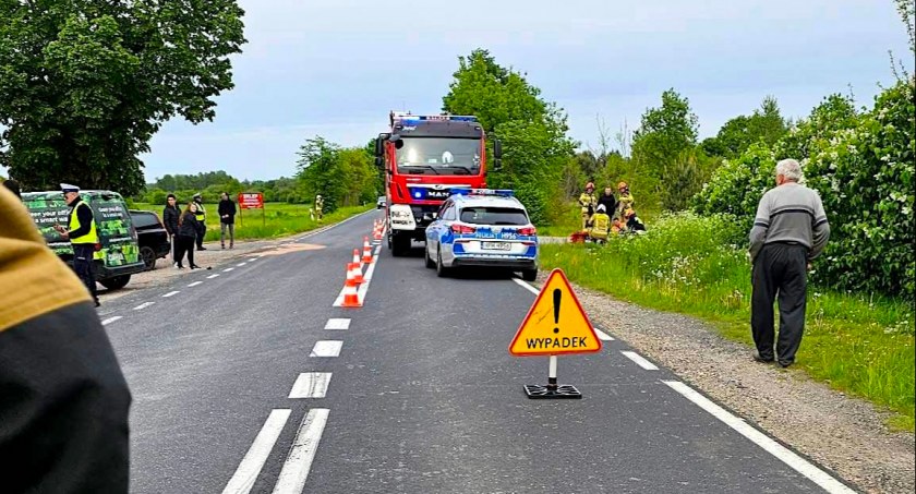Wypadek z udziałem motocyklisty i auta osobowego 