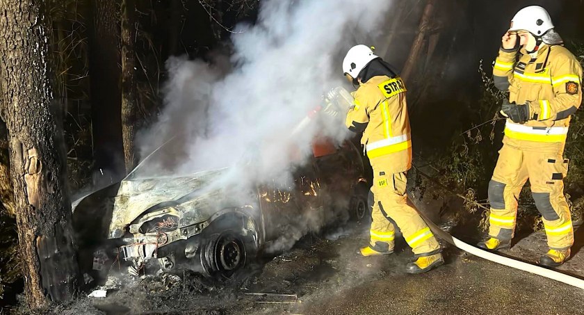 Pożar samochodu osobowego 