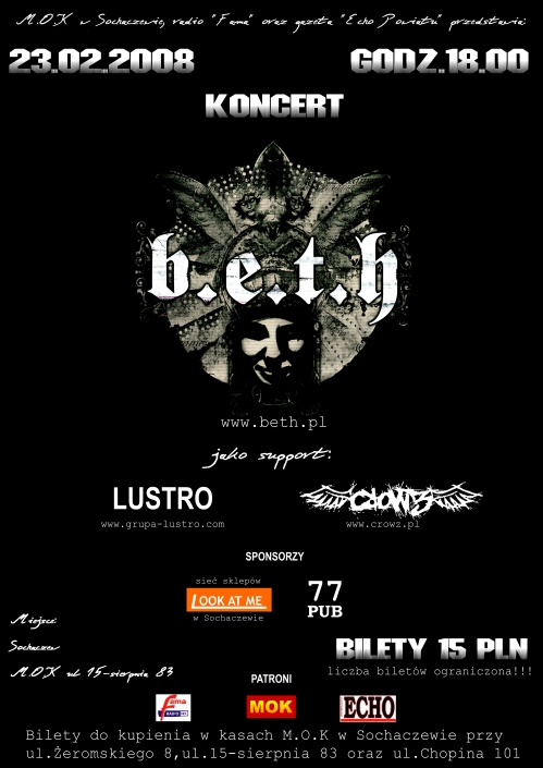Koncert zespołu B.e.t.h. w Miejskim Ośrodku Kultury