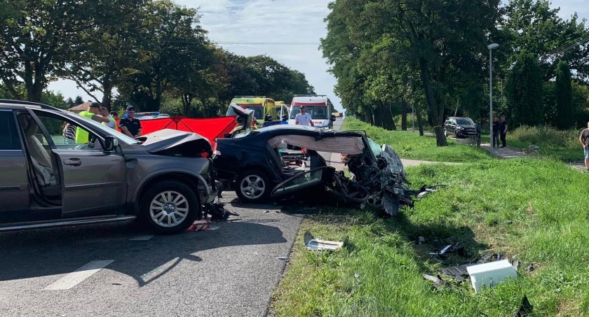 Policja o wypadku w Topołowej - zginęło dwóch mężczyzn w wieku 19 i 39 lat 