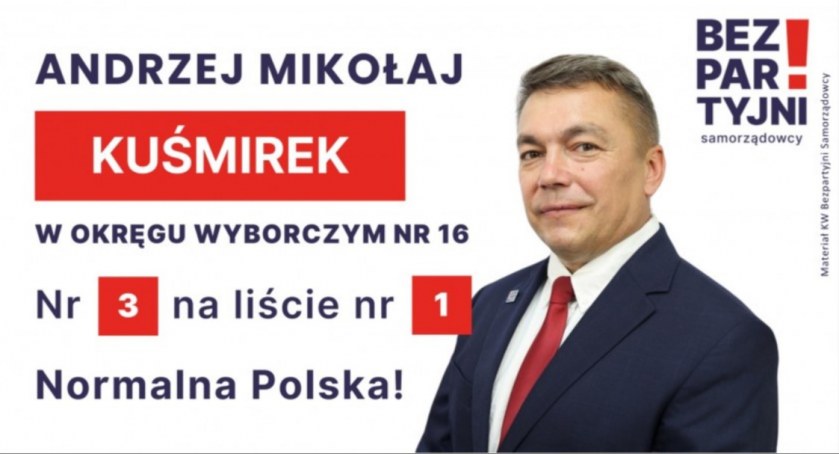 KUŚMIREK ANDRZEJ MIKOŁAJ - OKRĘG WYBORCZY NR 16 - nr 3 na liście - Sejm 2023