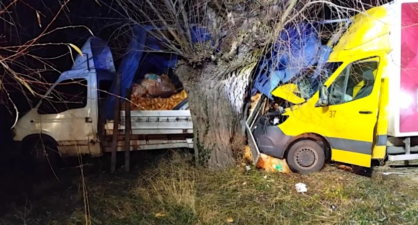 Poranny wypadek w Brzozowie - jeden kierujący trafił do szpitala 