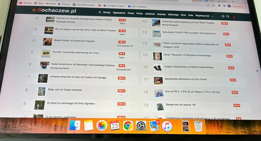 Licytaje WOŚP na portalu e-Sochaczew.pl RUSZYŁY - zapraszamy do naszych aukcji 