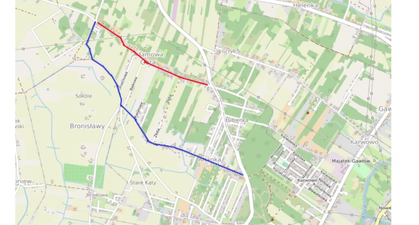 Utrudnienia w ruchu na drodze gminnej w Adamowej Górze od dnia 02.02.2024r.