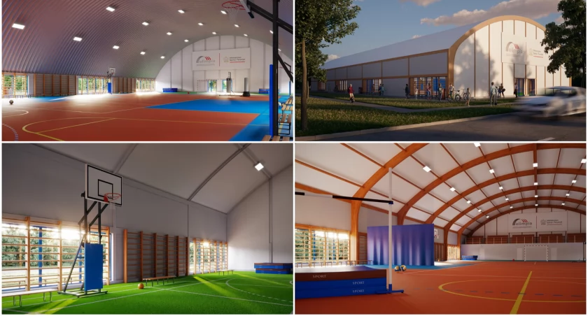 Budowa hali sportowej w Kamionie coraz bliżej