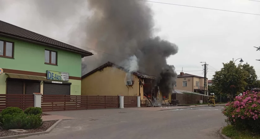 Pożar budynku z kebabem w Teresinie