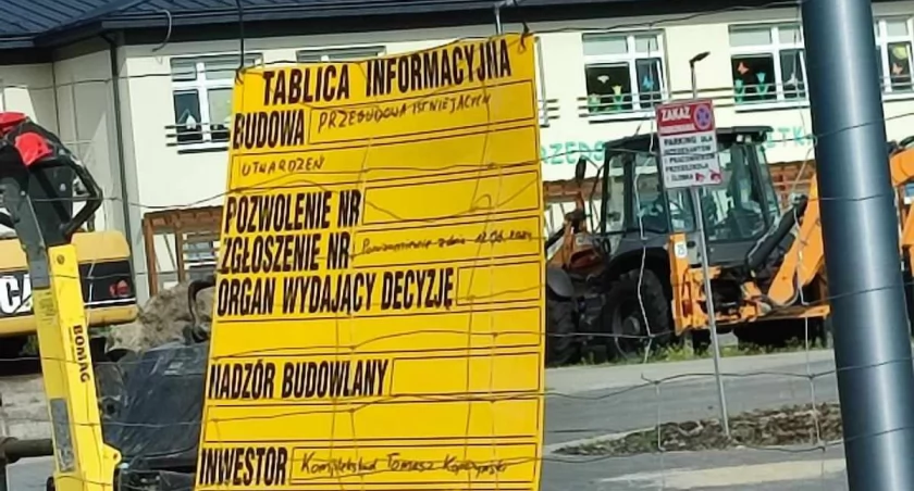 Przedszkole w Wiskitkach z rozkopaną drogą dojazdu – na terenie trwa budowa marketu. Mieszkańcy protestują! 