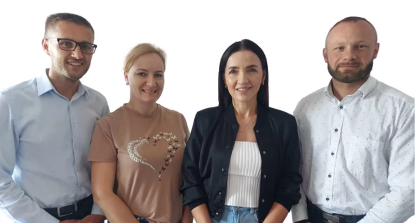 Wójt Damian Jaworski, wiceprzewodniczący Rady Gminy Rybno Aneta Słomińska i Mariusz Kęska oraz Dyrektor Szkoły Podstawowej z Oddziałami Przedszkolnymi w Rybnie Justyna Radzka o sprawach bieżących gminy Rybno