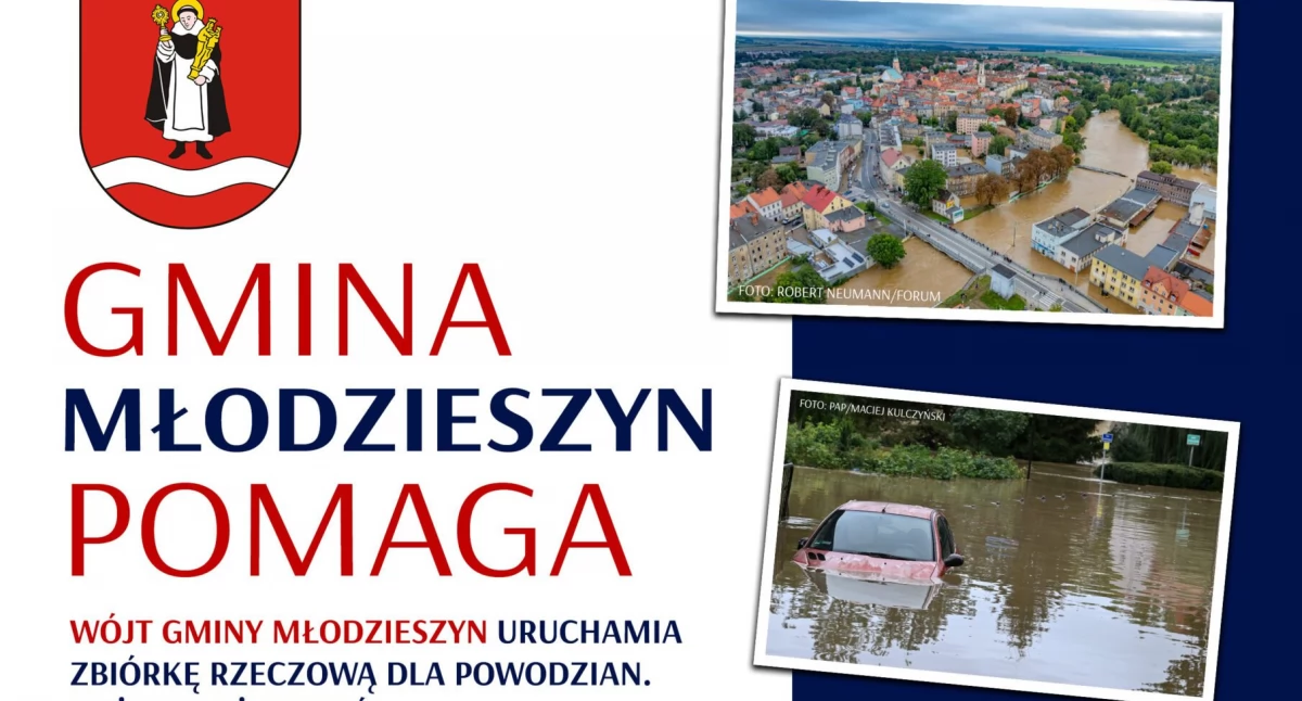 Gmina Młodzieszyn ruszyła ze zbiórką dla powodzian