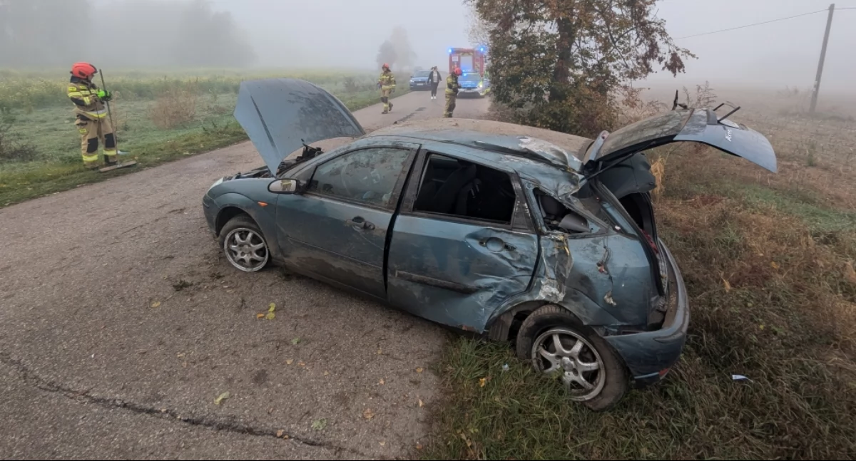 Antoniew: samochód uderzył w drzewo 