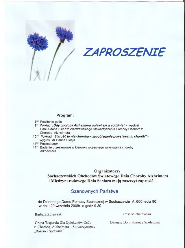 Obchody Światowego Dnia Choroby Alzheimera i Międzynarodowego Dnia Seniora w DDPS