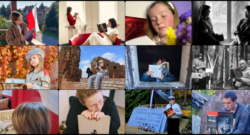 Książka i polskie symbole narodowe w obiektywie