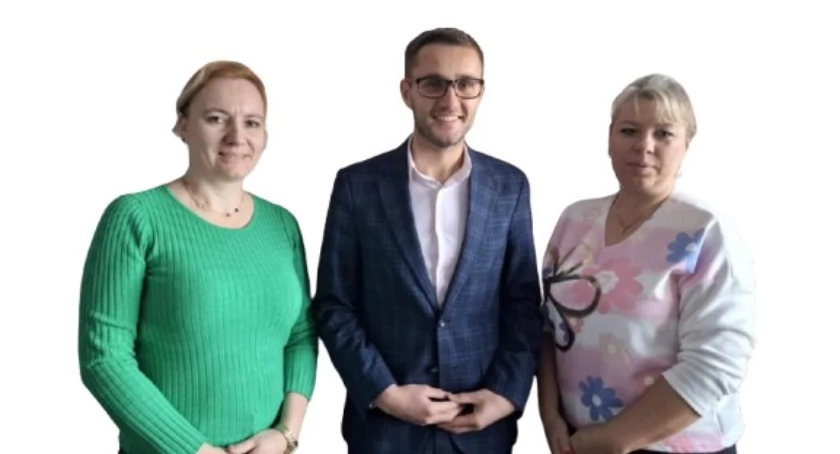 Wójt Damian Jaworski, przewodnicząca Rady Gminy Rybno Iwona Brodowska oraz wiceprzewodnicząca Rady Gminy Rybno Aneta Słomińska o sprawach bieżących gminy Rybno 