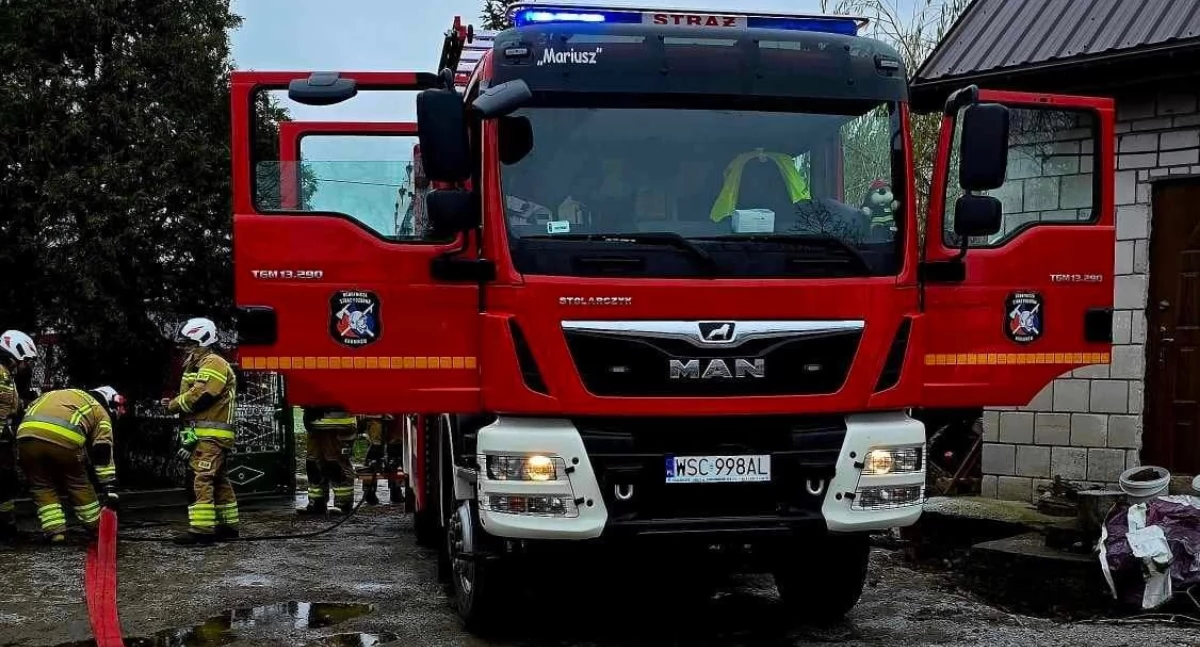 Dramatyczne chwile w Przęsławicach: pożar w piwnicy budynku mieszkalnego