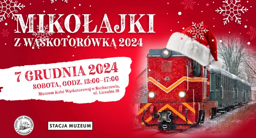 Mikołajki z wąskotorówką 2024 w Muzeum Kolei Wąskotorowej – zapraszamy! [QUIZ]