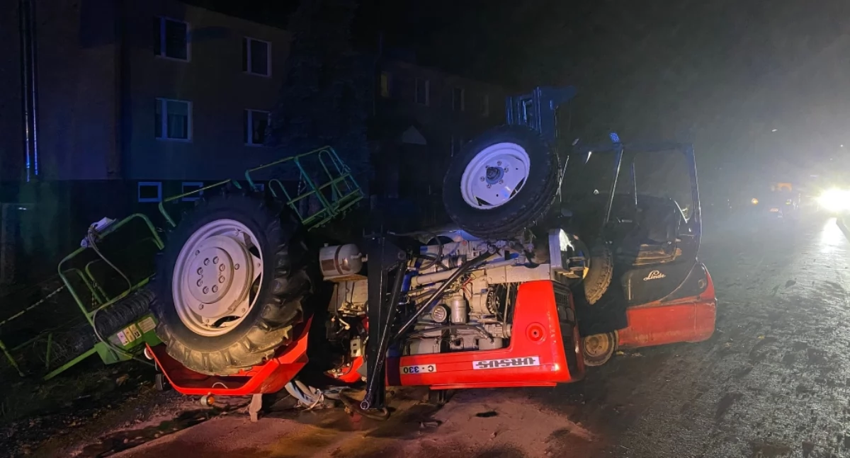 Groźnie wyglądający wypadek w Brzozowie Starym