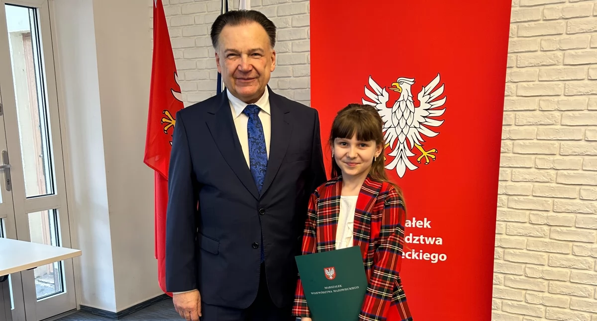 Marysia Szułczyńska z nagrodą Marszałka Województwa Mazowieckiego