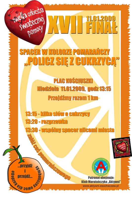 Spacer w kolorze pomarańczy