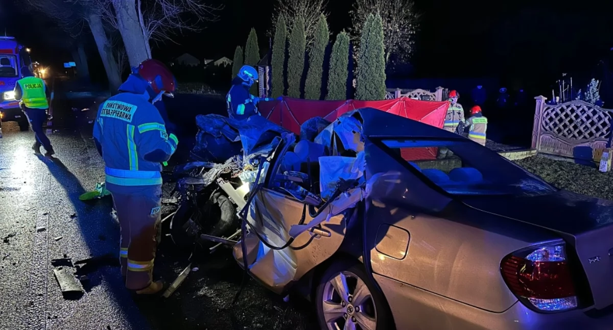 Śmiertelny wypadek na DK50 w Janowie – nie żyje kierowca samochodu osobowego [AKTUALIZACJA]