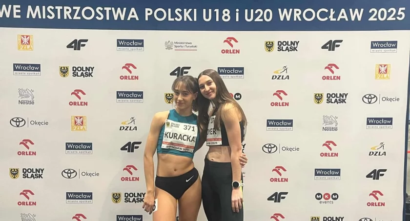 Aktywne sprinterki na Halowych Mistrzostwach Polski we Wrocławiu.