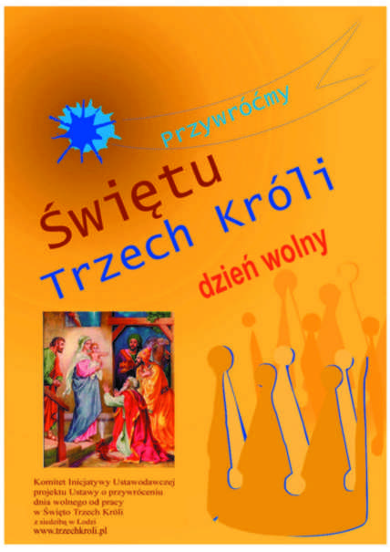 Święto Trzech Króli dniem wolnym od pracy?