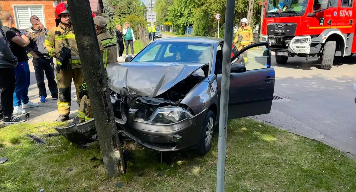 Wypadek na ulicy 1 Maja w Teresinie 