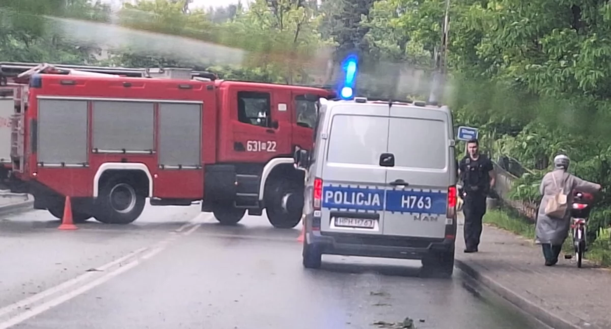 Wichura w Sochaczewie - Al. 600-lecia zablokowana