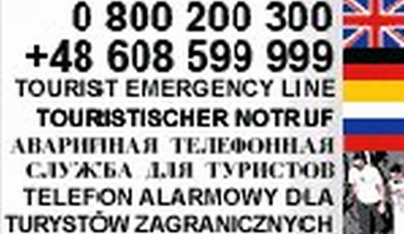 Telefon bezpieczeństwa dla zagranicznych turystów