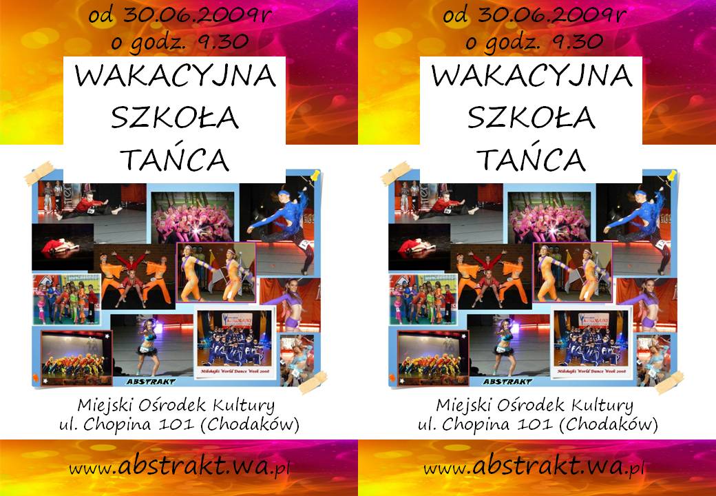 WAKACYJNA SZKOŁA TAŃCA - 16.06.2009