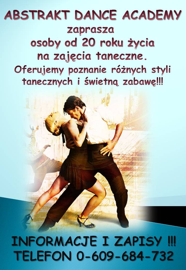 Zajęcia taneczne dla osób dorosłych - zapraszamy!