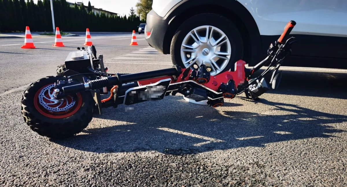 Wypadek z udziałem hulajnogi w Kuznocinie — policja ujawnia przyczyny
