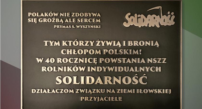 Uroczystość upamiętniająca 40 rocznicę stworzenia struktur Solidarności Rolników Indywidualnych