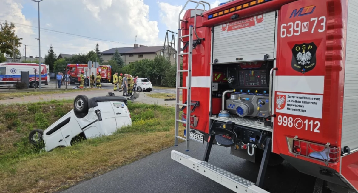 Seria wypadków w powiecie sochaczewskim — dwie osoby ranne