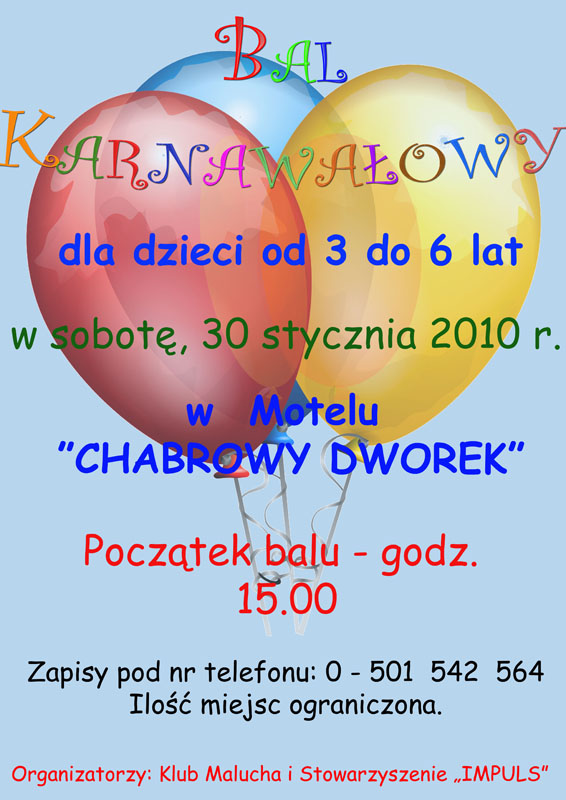 Bal Karnawałowy dla dzieci - 17.01.2010