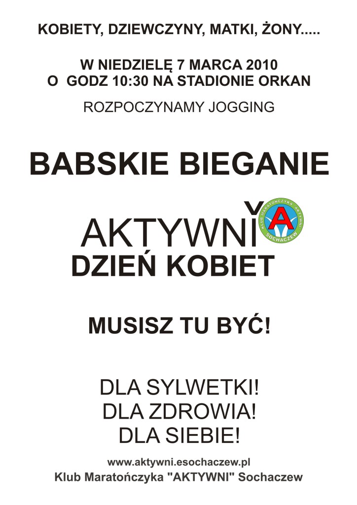 Babskie Bieganie - zaproszenie