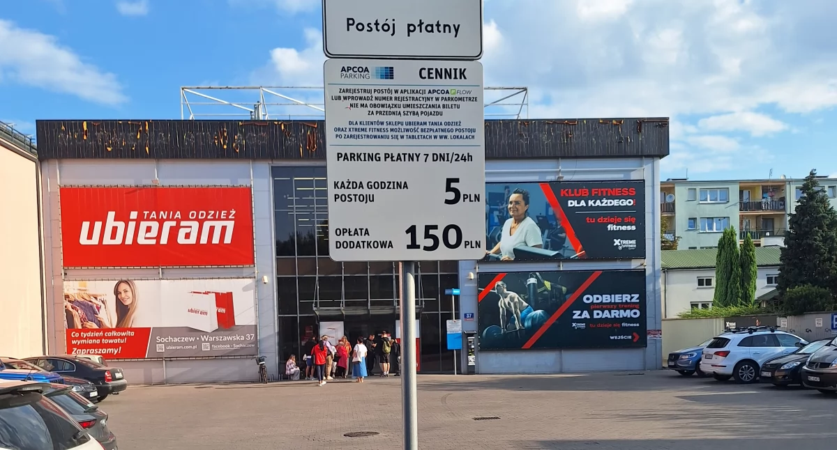 W Sochaczewie zlikwidowano kolejny bezpłatny parking