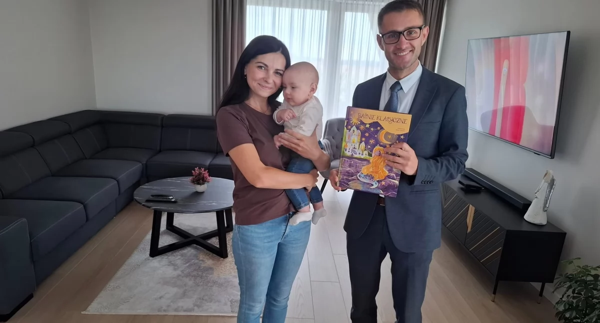Wójt Damian Jaworski odwiedził najmłodszych mieszkańców Gminy Rybno