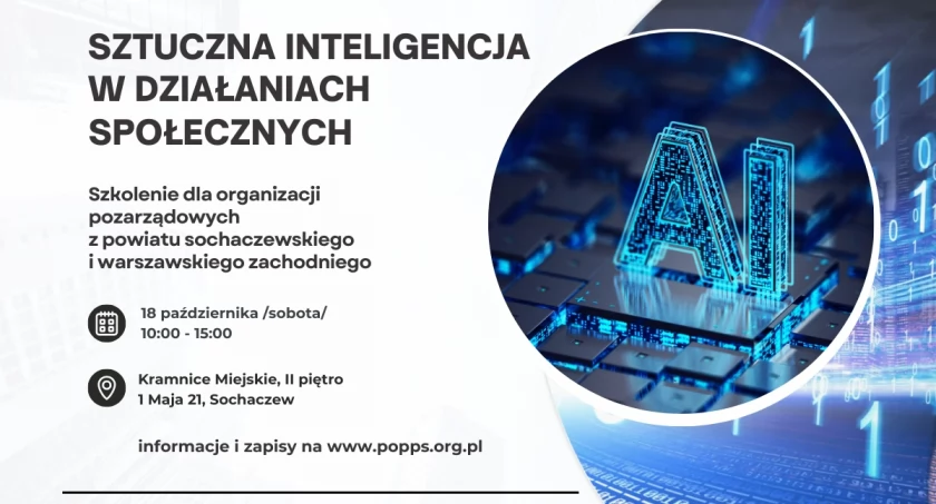 Zaproszenie na szkolenie - sztuczna inteligencja w działaniach społecznych