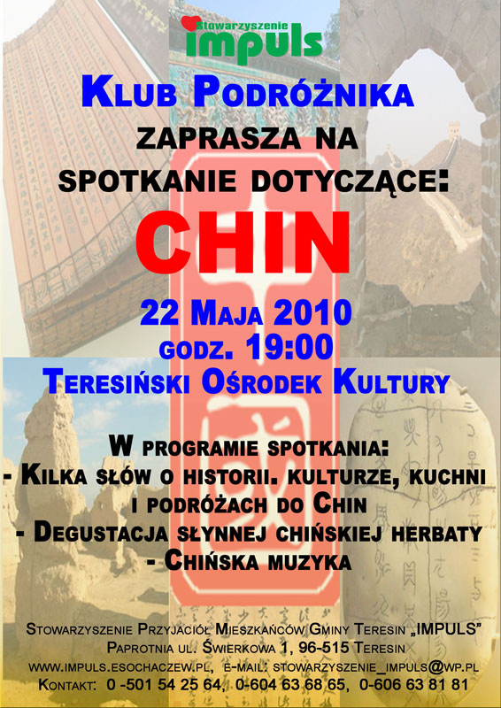 Spotkanie Klubu Podróżnika dot. Chin