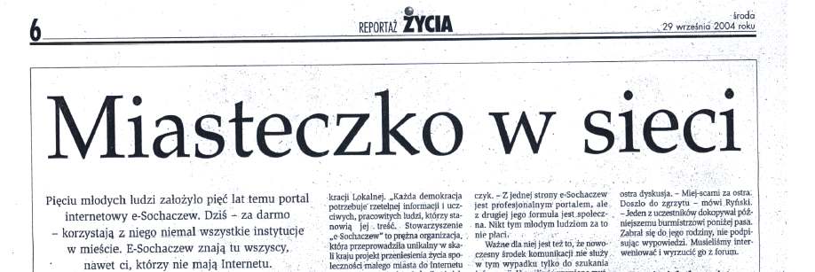 Życie o życiu w Sochaczewie / reportaż