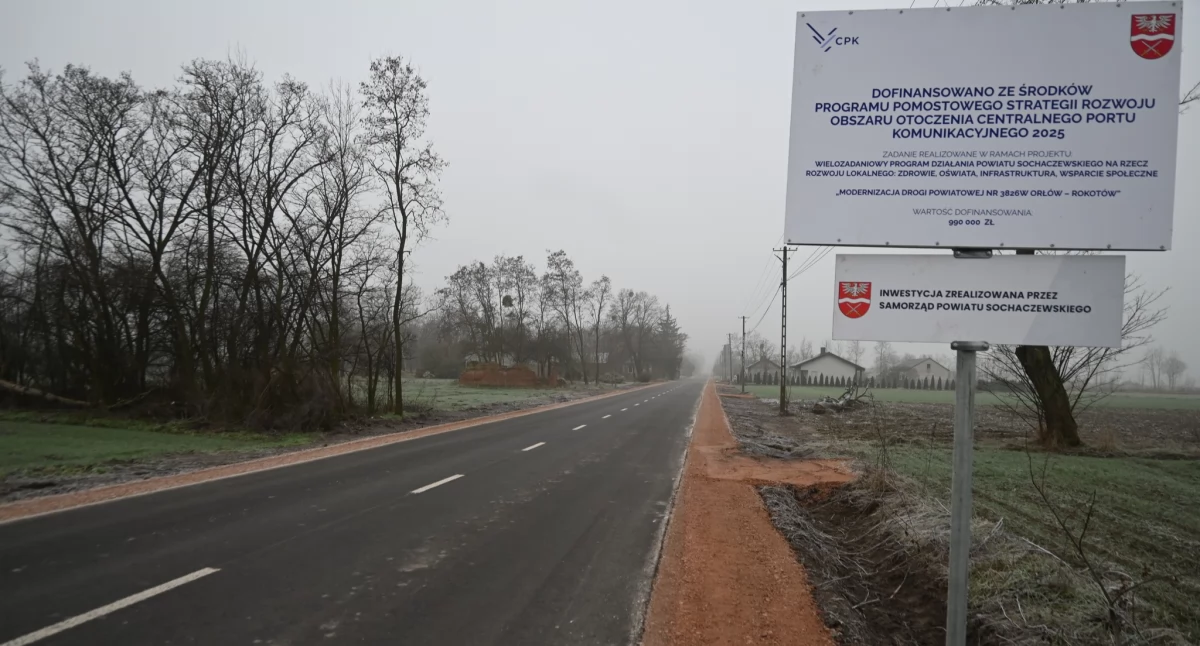 Otwarto nowy odcinek drogi Orłów-Rokotów -  kolejna inwestycja ze wsparciem CPK 