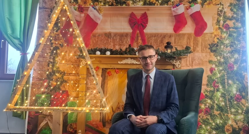 Wójt Gminy Rybno Damian Jaworski z życzeniami z okazji Świąt Bożego Narodzenia 